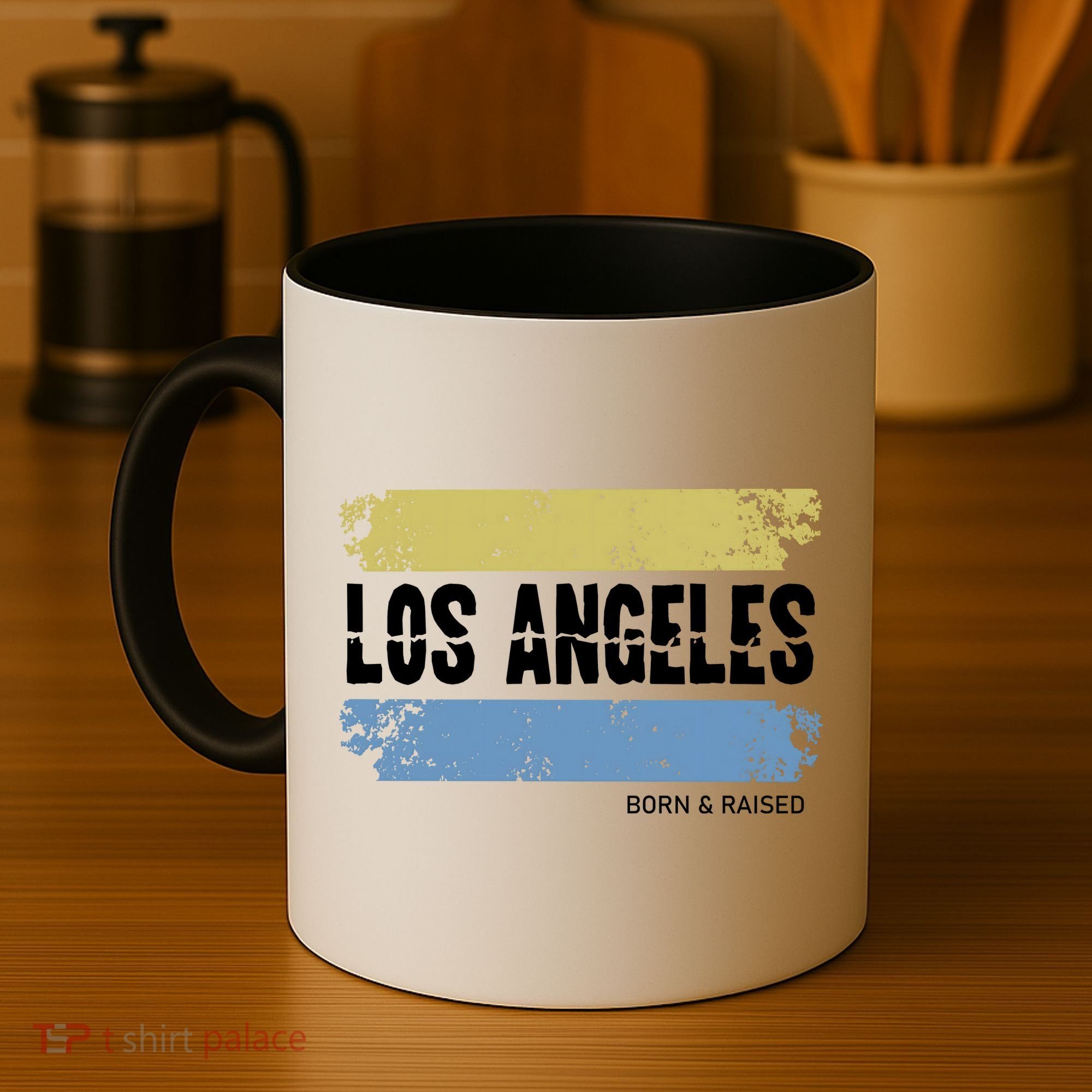 Born And Raised Los Angeles California Coffee Mug