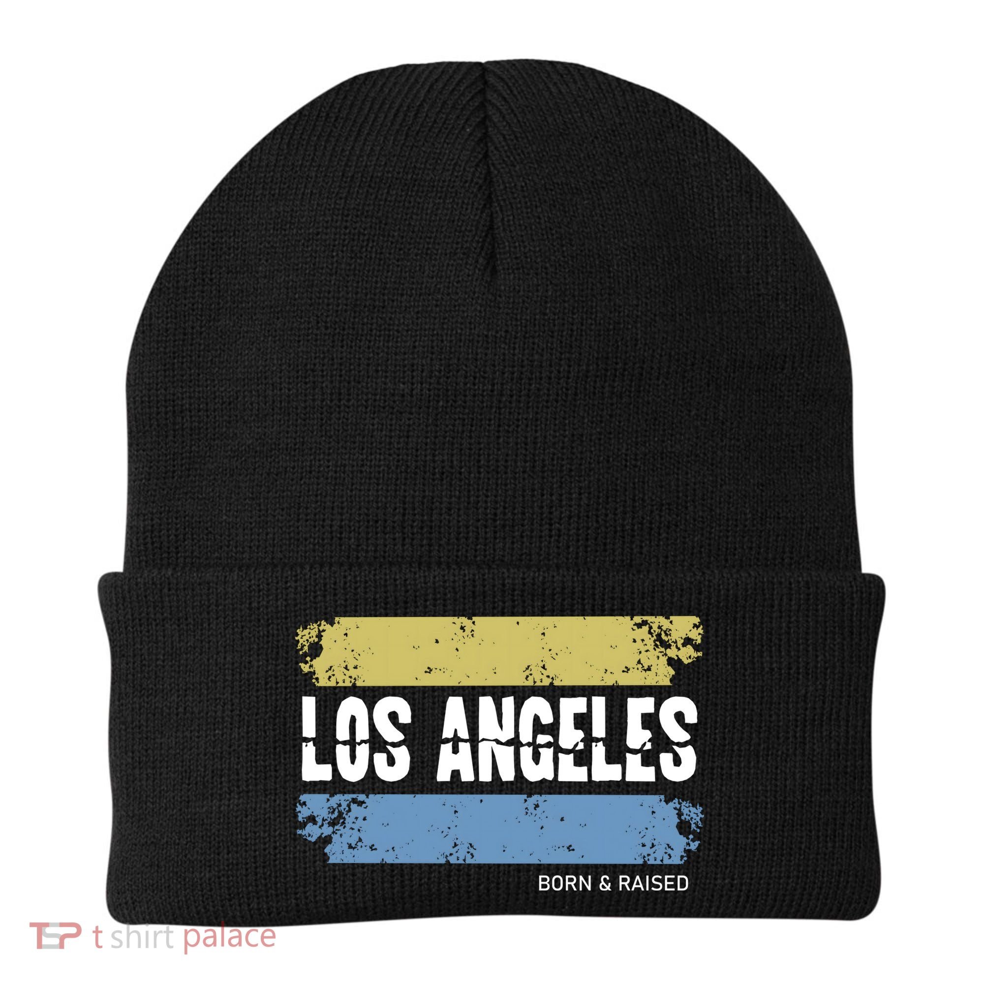 Born And Raised Los Angeles California Beanie