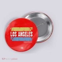 Born And Raised Los Angeles California Button thumb 0