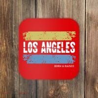 Born And Raised Los Angeles California Coaster thumb 0