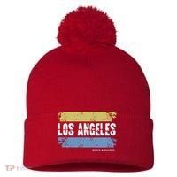 Born And Raised Los Angeles California Pom Pom 12in Knit Beanie thumb 0