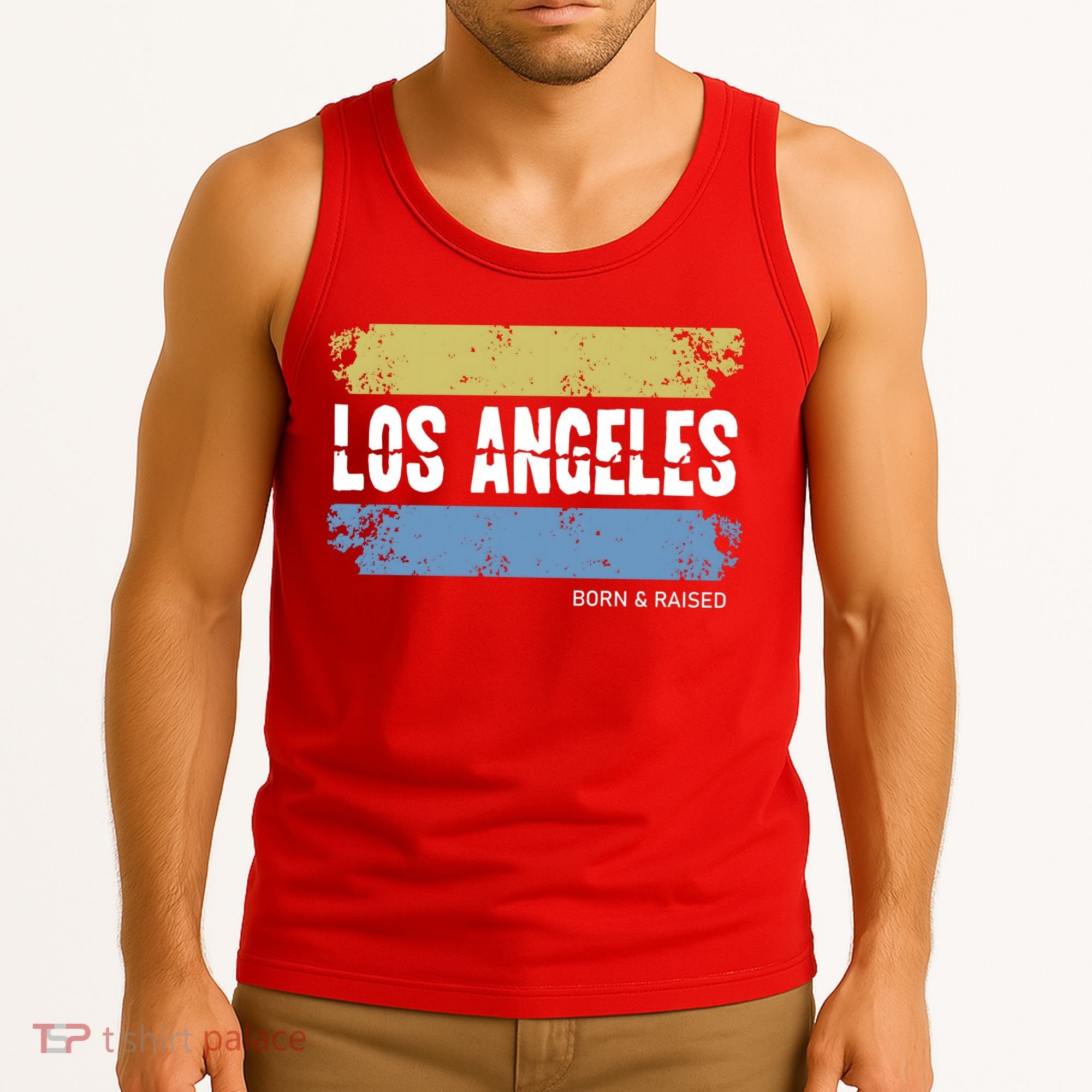 Born And Raised Los Angeles California Tank Top