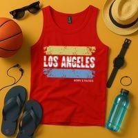 Born And Raised Los Angeles California Tank Top thumb 4