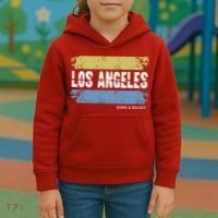 Born And Raised Los Angeles California Kids Hoodie thumb 3