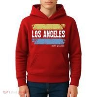 Born And Raised Los Angeles California Kids Hoodie thumb 4