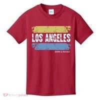 Born And Raised Los Angeles California Kids T-Shirt thumb 0