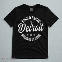Born And Raised In Detroit T-Shirt thumb 5