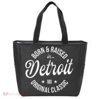 Born And Raised In Detroit Tote Bag thumb 0