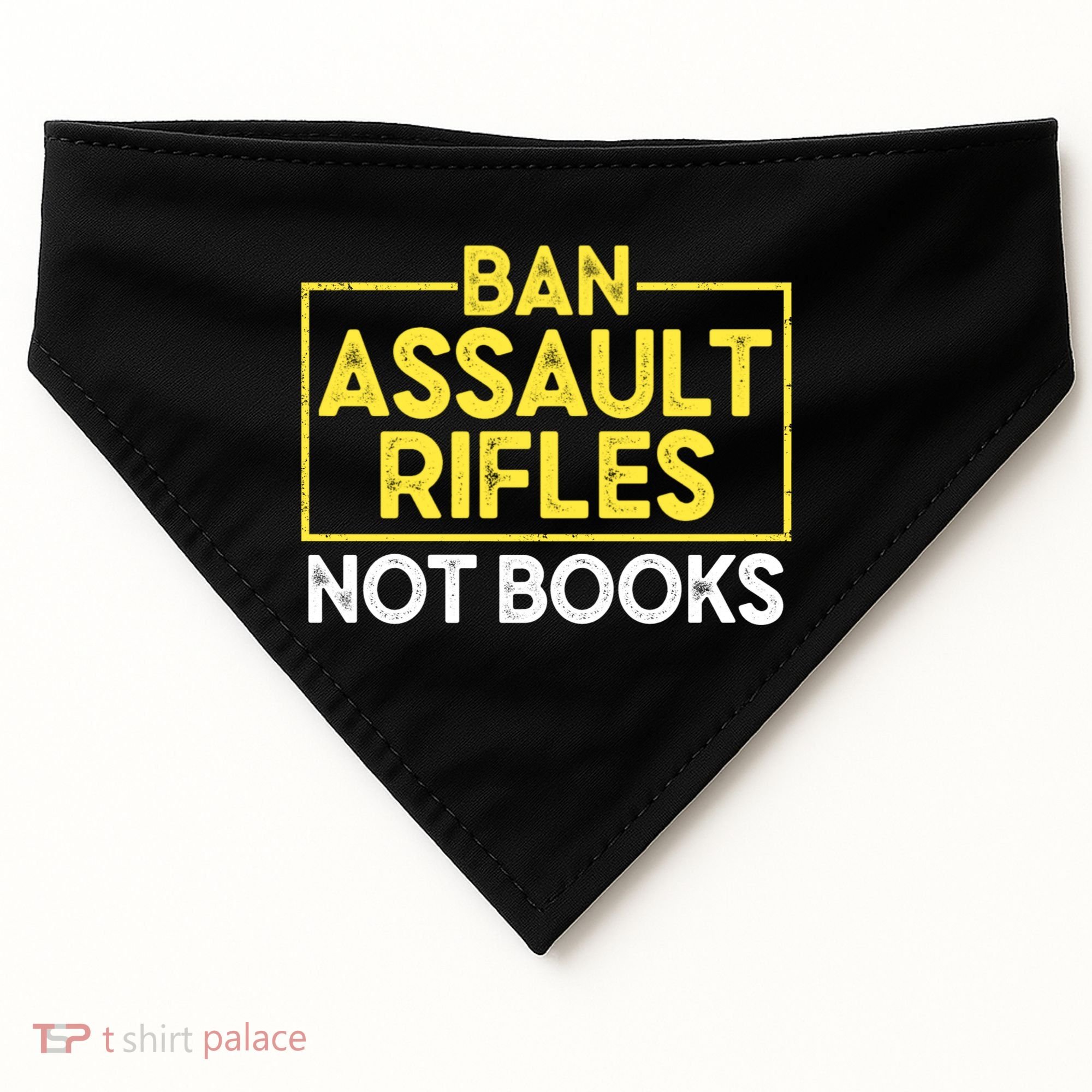 Ban Assault Rifles Not Books USA-Made Doggie Bandana