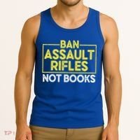 Ban Assault Rifles Not Books Tank Top thumb 3