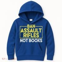 Ban Assault Rifles Not Books Kids Hoodie thumb 0
