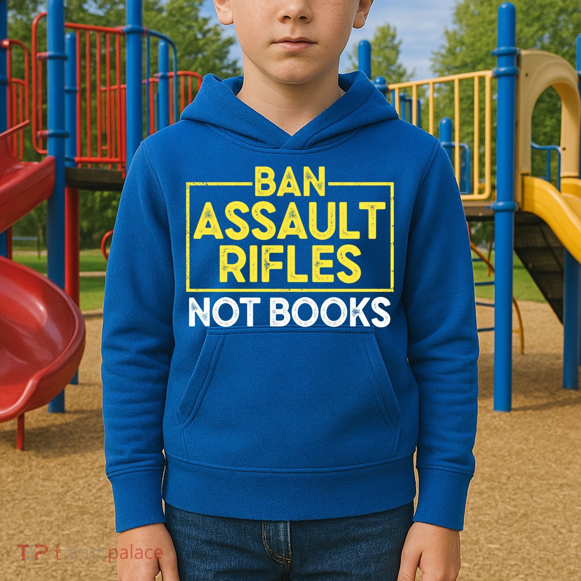 Ban Assault Rifles Not Books Kids Hoodie
