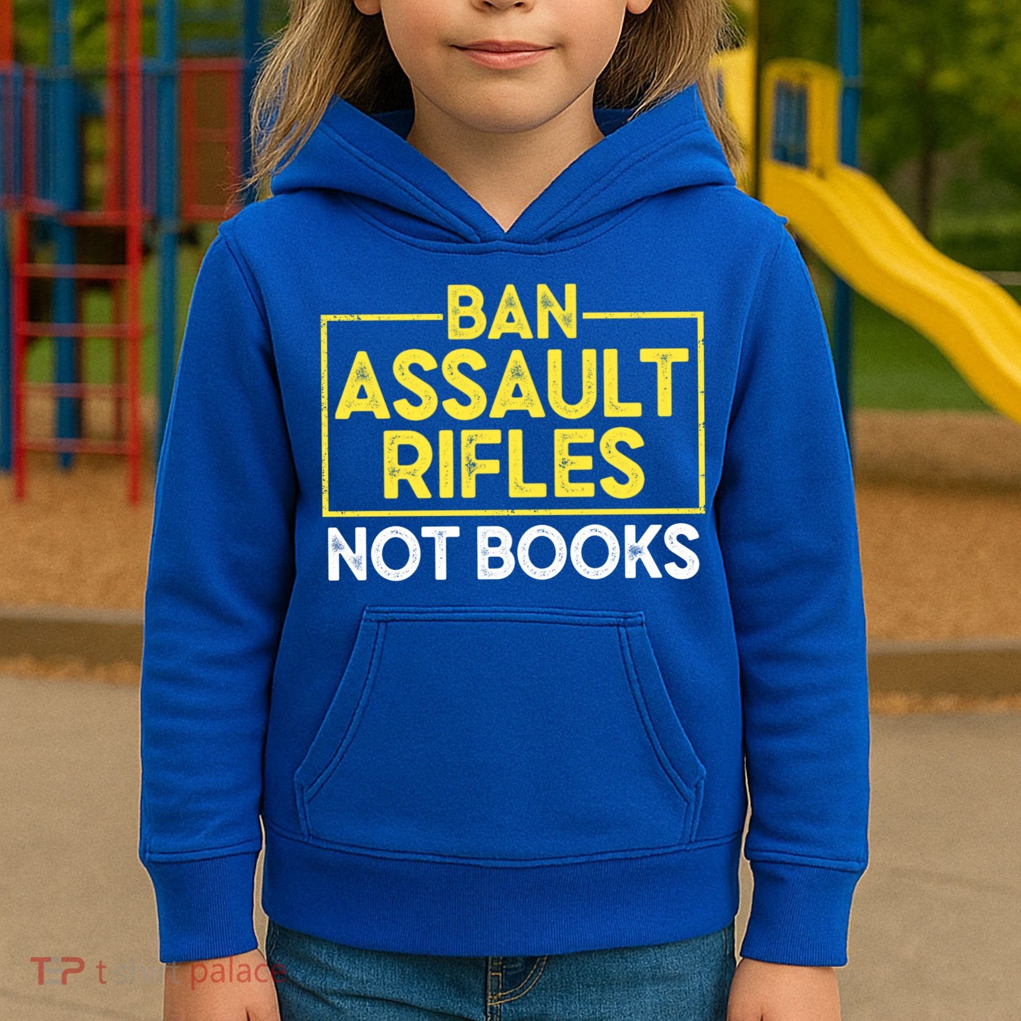 Ban Assault Rifles Not Books Kids Hoodie