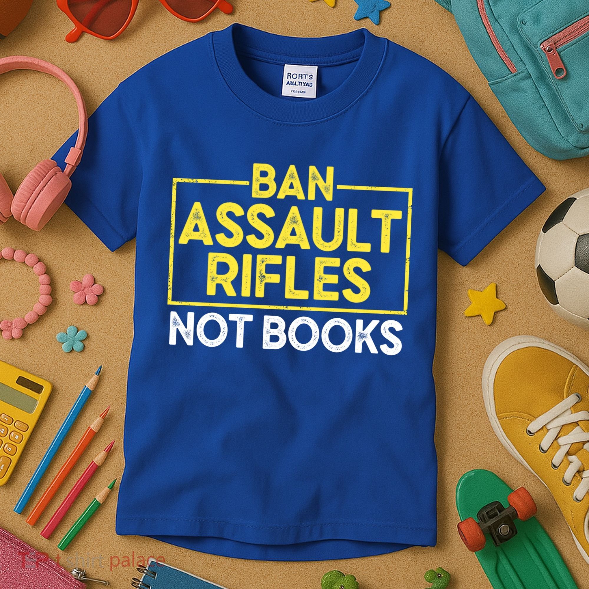 Ban Assault Rifles Not Books Kids T-Shirt