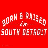 Born And Raised In South Detroit Santa Hat thumb 1