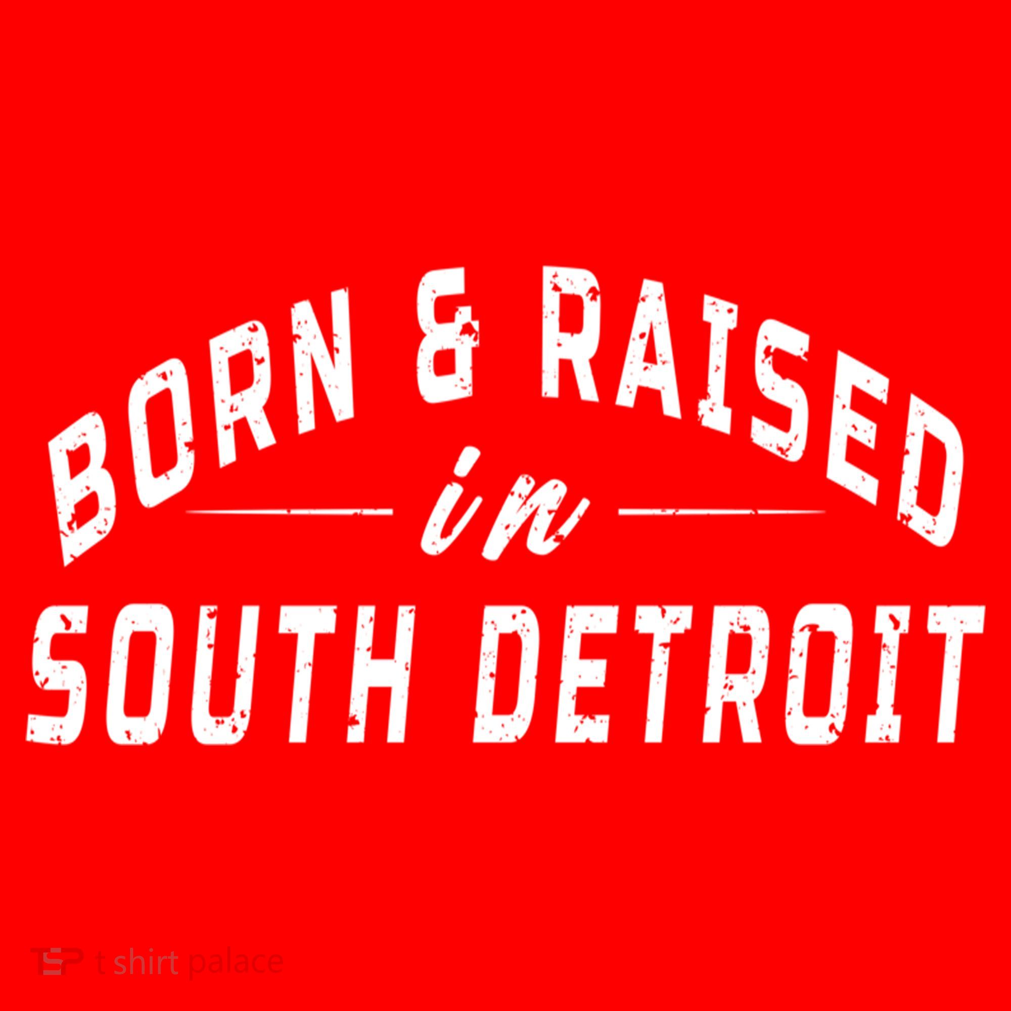 Born And Raised In South Detroit Santa Hat