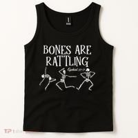 Bones Are Rattling Ezekiel 377 Funny Skeleton Halloween Tank Top thumb 2