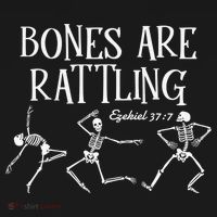 Bones Are Rattling Ezekiel 377 Funny Skeleton Halloween Women's Long Sleeve Shirt thumb 2