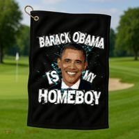 Barack Obama Is My Homeboy Golf Towel thumb 1