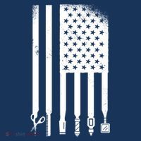 Barber Hair Style USA Flag Hoodie thumb 2
