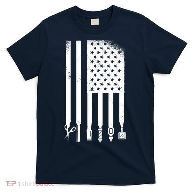 Barber Hair Style USA Flag T-Shirt