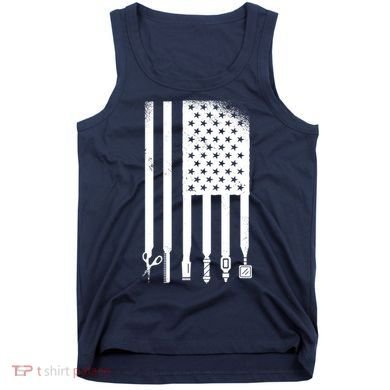 Barber Hair Style USA Flag Tank Top