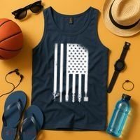 Barber Hair Style USA Flag Tank Top thumb 4