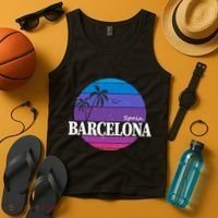  Barcelona Circle Logo Tank Top thumb 4