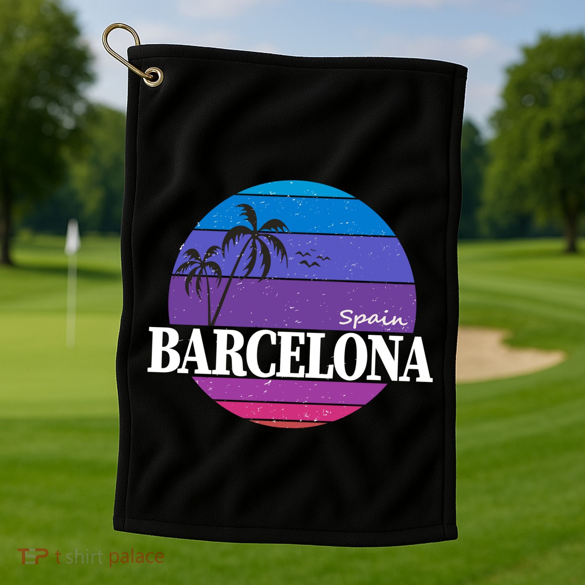  Barcelona Circle Logo Golf Towel