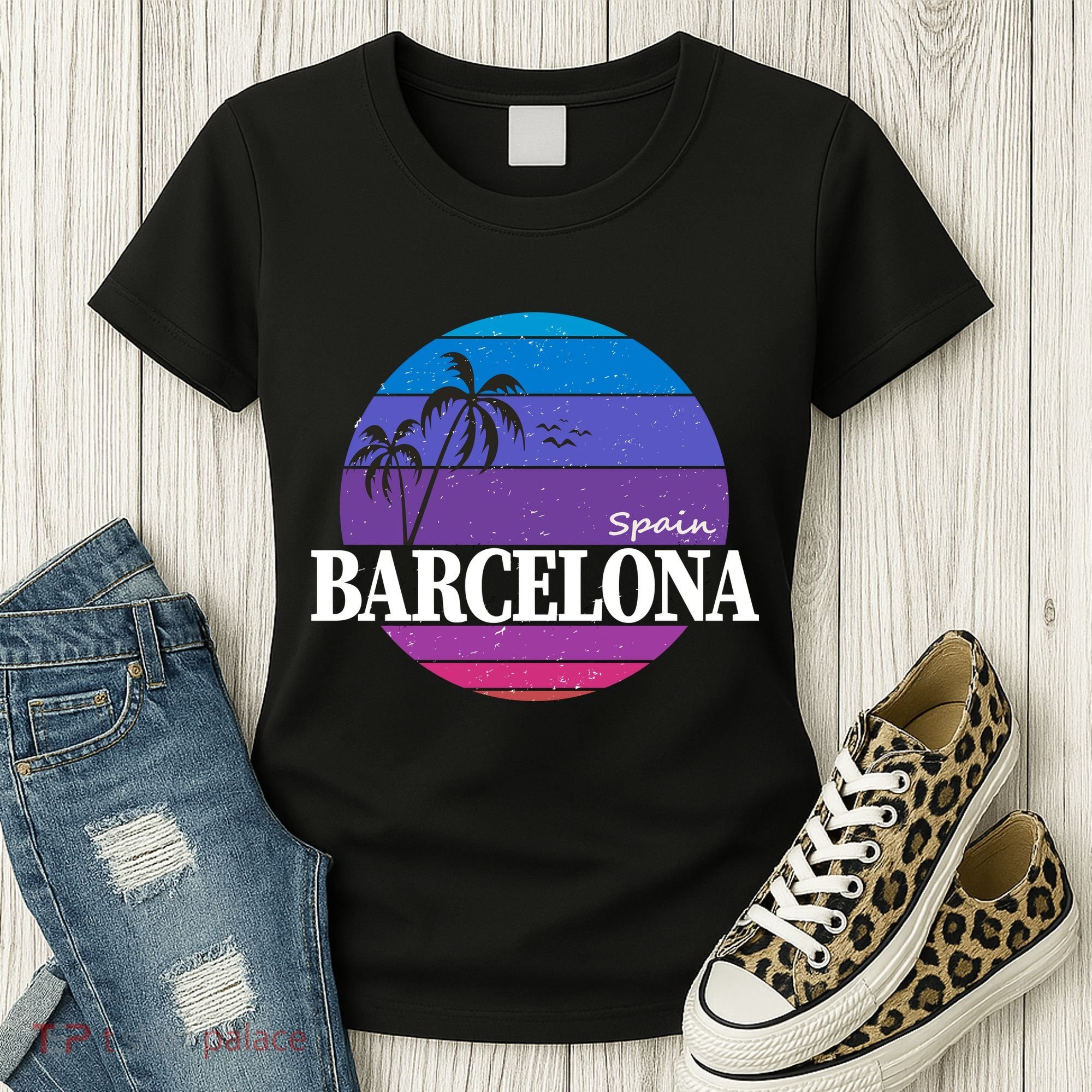  Barcelona Circle Logo Women's T-Shirt