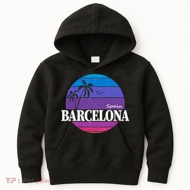  Barcelona Circle Logo Kids Hoodie