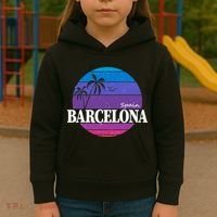  Barcelona Circle Logo Kids Hoodie thumb 3