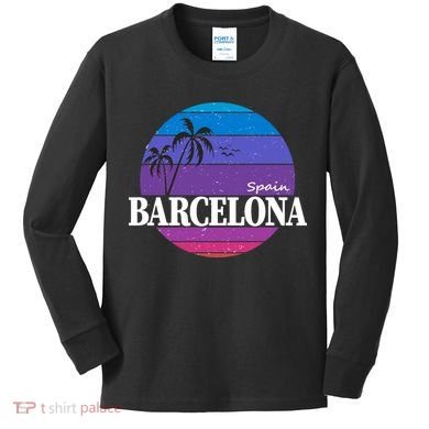  Barcelona Circle Logo Kids Long Sleeve Shirt