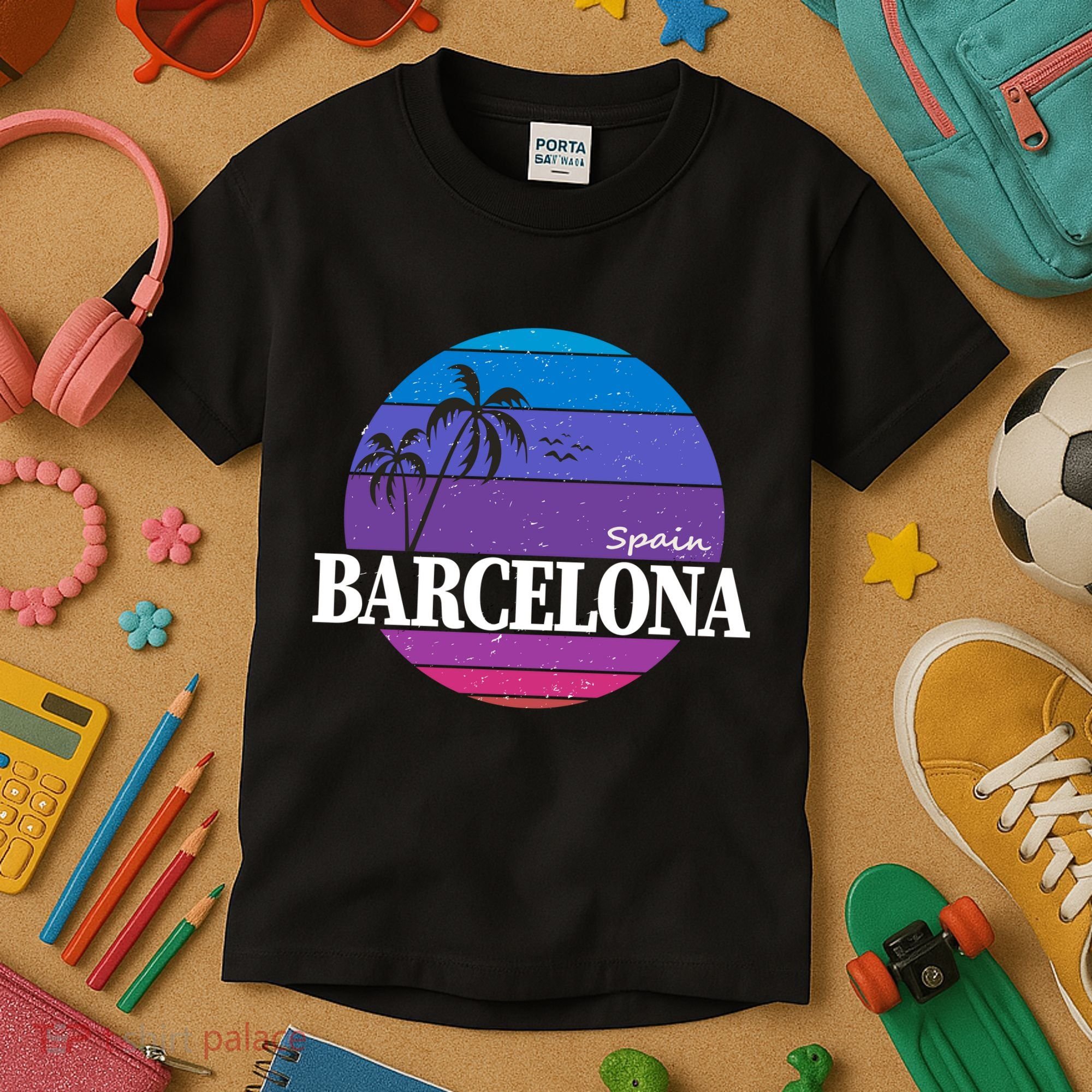  Barcelona Circle Logo Kids T-Shirt