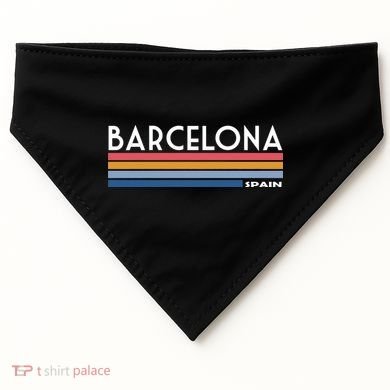 Barcelona Retro 1980's USA-Made Doggie Bandana