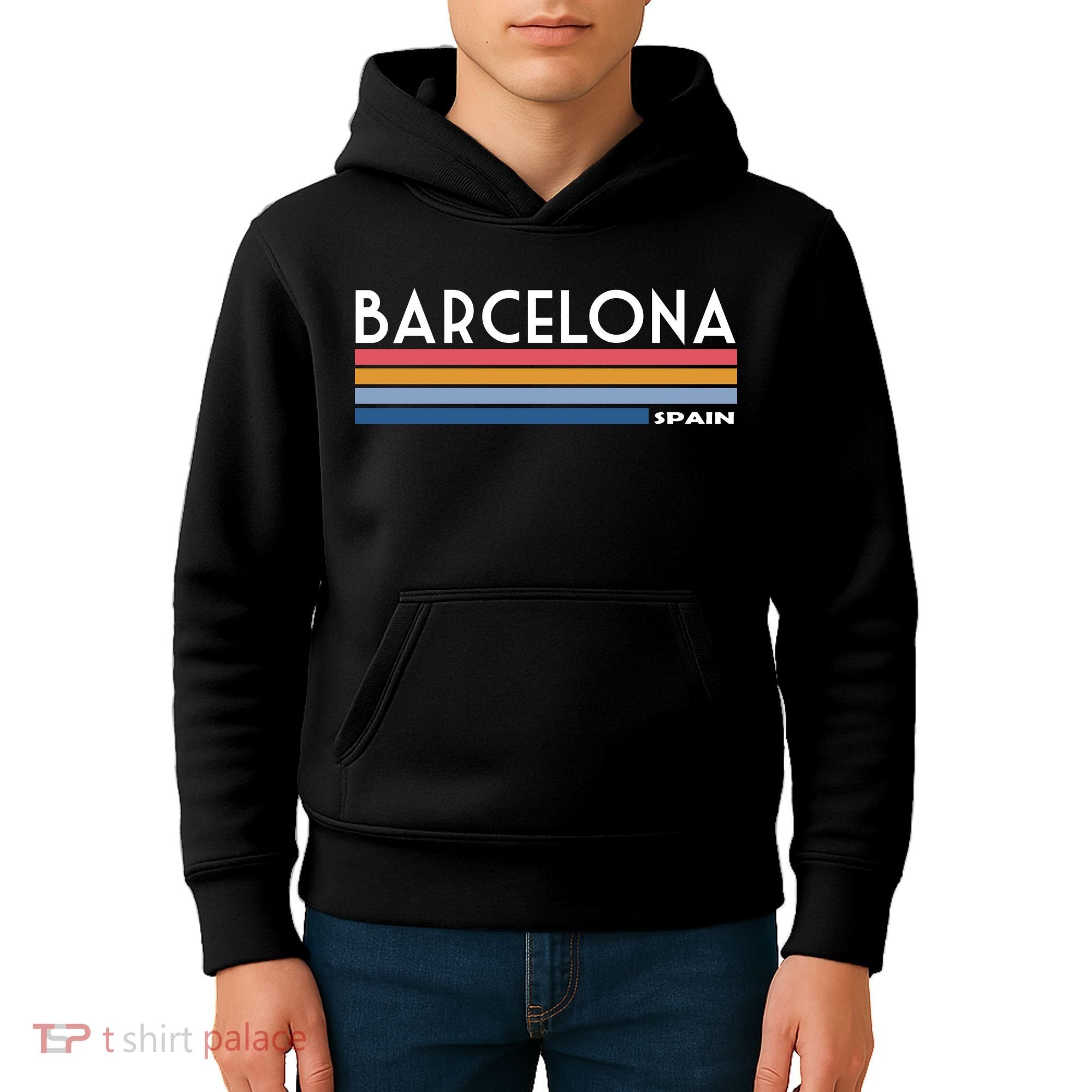 Barcelona Retro 1980's Kids Hoodie