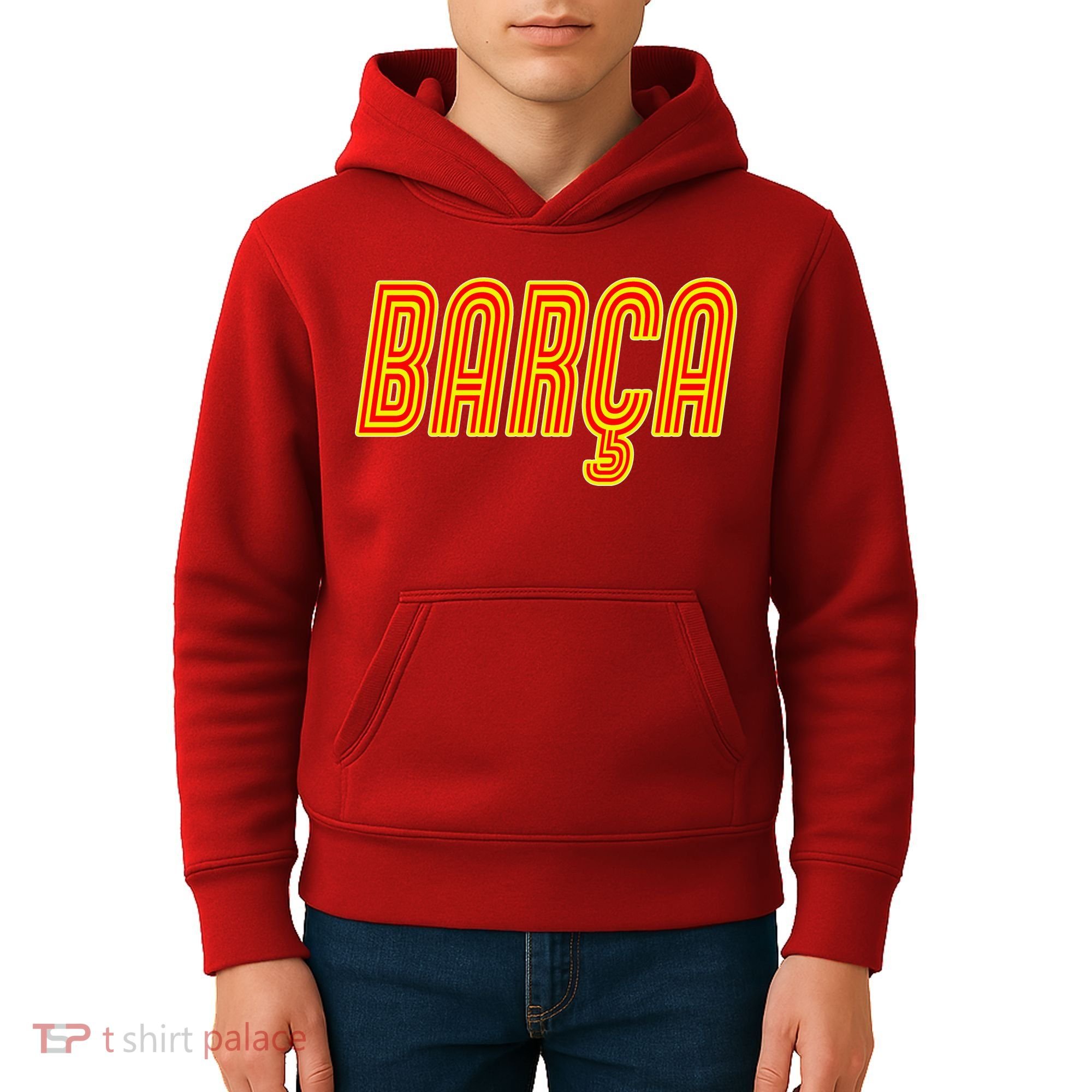 Barcelona Soccer Spain Barca Futbol Kids Hoodie