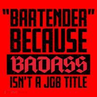 Bartender Because Badass Isn't A Job Title Santa Hat thumb 1