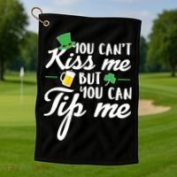 Bartender You Can't Kiss Me But You Can Tip Me Golf Towel thumb 1