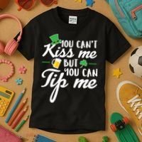 Bartender You Can't Kiss Me But You Can Tip Me Kids T-Shirt thumb 3