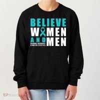 Belive And Sexual Assault Awareness Ribbon Gift Women's Sweatshirt thumb 0