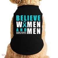 Belive And Sexual Assault Awareness Ribbon Gift Doggie Tank thumb 0