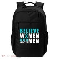 Belive And Sexual Assault Awareness Ribbon Gift Backpack thumb 0