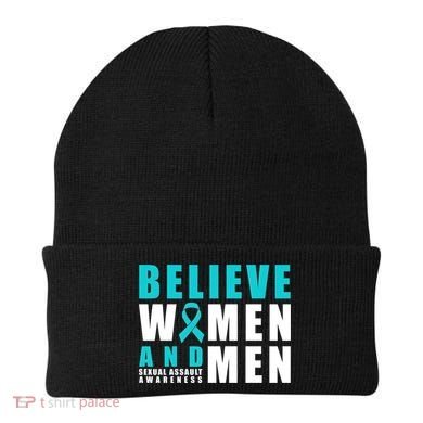 Belive And Sexual Assault Awareness Ribbon Gift Beanie