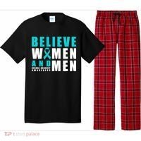 Belive And Sexual Assault Awareness Ribbon Gift Pajama Set thumb 0