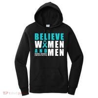 Belive And Sexual Assault Awareness Ribbon Gift Women's Hoodie thumb 0