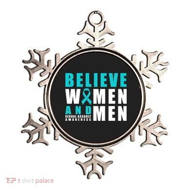 Belive And Sexual Assault Awareness Ribbon Gift Ornament