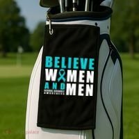 Belive And Sexual Assault Awareness Ribbon Gift Golf Towel thumb 2