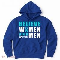 Belive And Sexual Assault Awareness Ribbon Gift Hoodie thumb 0