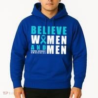Belive And Sexual Assault Awareness Ribbon Gift Hoodie thumb 2